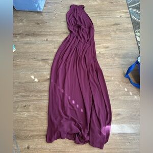 Show Me Your Mumu XL Burgundy Halter Maxi Dress with neckline. Great condition